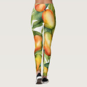 Mangofrüchte und Blätter  Leggings (Rückseite)