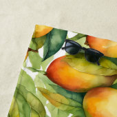 Mangofrüchte und Blätter Strandtuch (Beispiel)