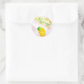 Mangonificent - Punny Garden Classic Round Sticker (Tasche)