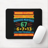 Mangos Senf 67 Tee Lustiger Alphabet-Code M Meme F Mousepad (Mit Mouse)