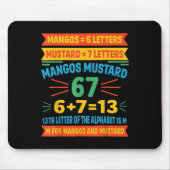 Mangos Senf 67 Tee Lustiger Alphabet-Code M Meme F Mousepad (Vorne)