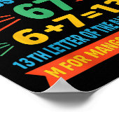 Mangos Senf 67 Tee Lustiger Alphabet-Code M Meme F Poster (Ecke)