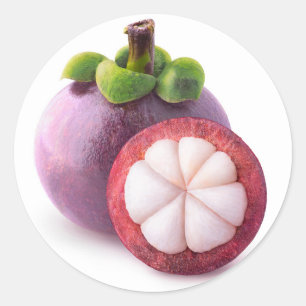 Mangostanfrüchte Runder Aufkleber