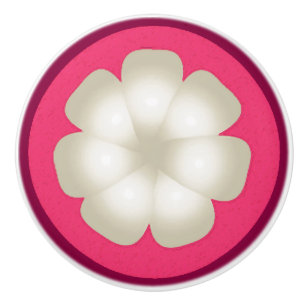 Mangosteen Stilisierte Exotic Fruit Slice Keramikknauf