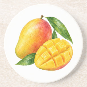 Mangowasserfarbe Frucht Getränkeuntersetzer
