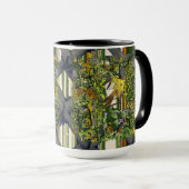 Mangrove Cuckoo/Trellis/Streifen Tasse (VorderseiteRechts)