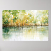 Mangrove Embrace: Vibrannende Aquarellschrift Poster (Vorne)