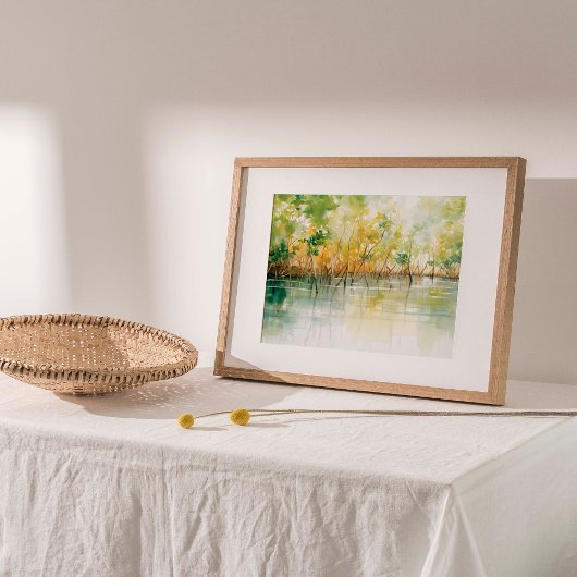 Mangrove Embrace: Vibrannende Aquarellschrift Poster