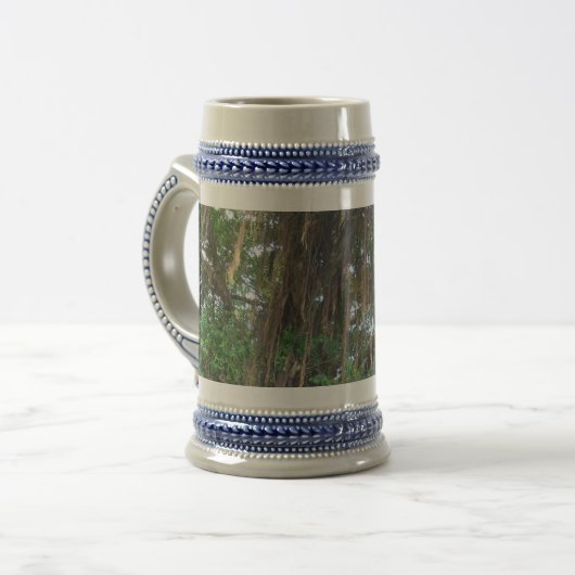 Mangrove Gray/Blue 22 oz Stein Bierglas (Vorderseite Links)