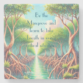 Mangrove & Quote Steinuntersetzer