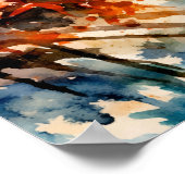 Mangroven-Wildlife-Aquarell-Kunst Poster (Ecke)