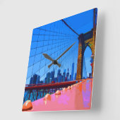 Manhattan 3000 quadratische wanduhr (Winkel)