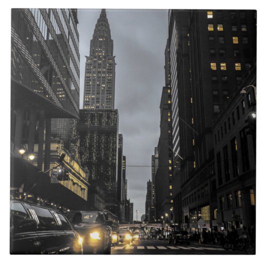 Manhattan Abend Fliese (Vorderseite)
