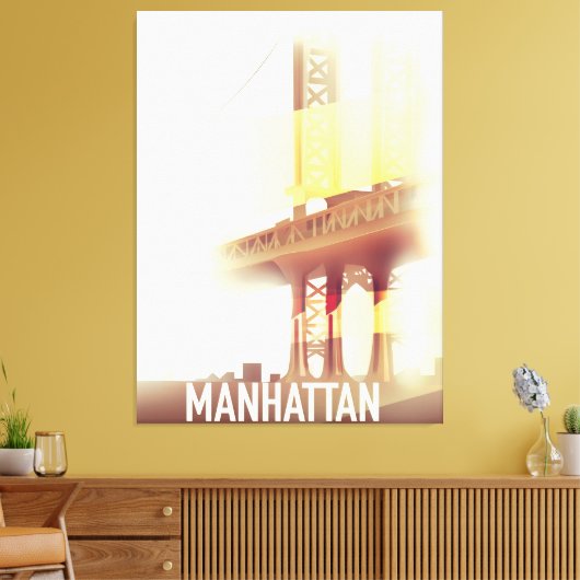 Manhattan Abend Leinwanddruck (Insitu (Wohnzimmer))