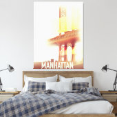 Manhattan Abend Leinwanddruck (Insitu (Schlafzimmer))