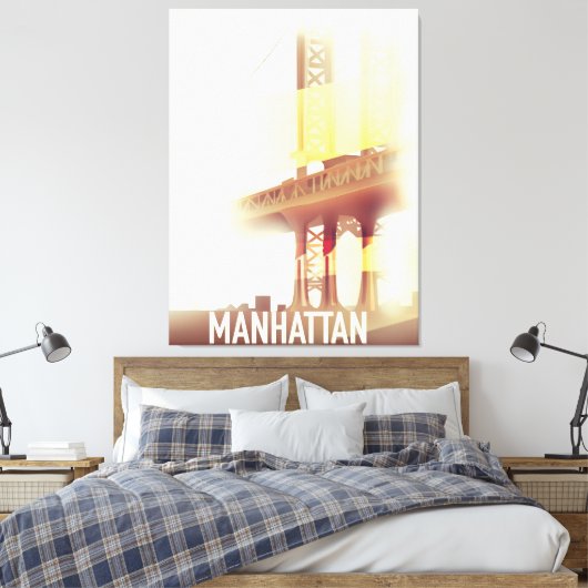 Manhattan Abend Leinwanddruck (Insitu (Schlafzimmer))