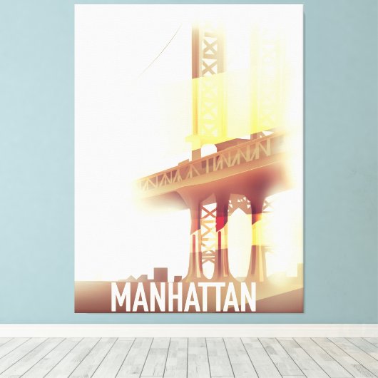 Manhattan Abend Leinwanddruck (Insitu (Holzboden))