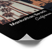 Manhattan Beach California Ca Retro Poster (Ecke)