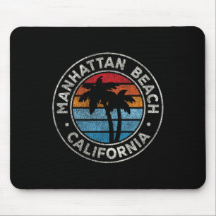 Manhattan Beach California Ca Vintag Graphic Retr Mousepad