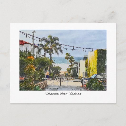 Manhattan Beach California Postkarte (Vorderseite)