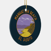 Manhattan Beach California Vintag Keramik Ornament (Rechts)