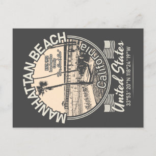 MANHATTAN BEACH CITY - LOS ANGELES KALIFORNIEN POSTKARTE