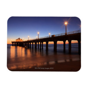 Manhattan Beach Pier bei Sonnenuntergang, Kaliforn Magnet