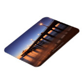 Manhattan Beach Pier bei Sonnenuntergang, Kaliforn Magnet (Linke Seite)