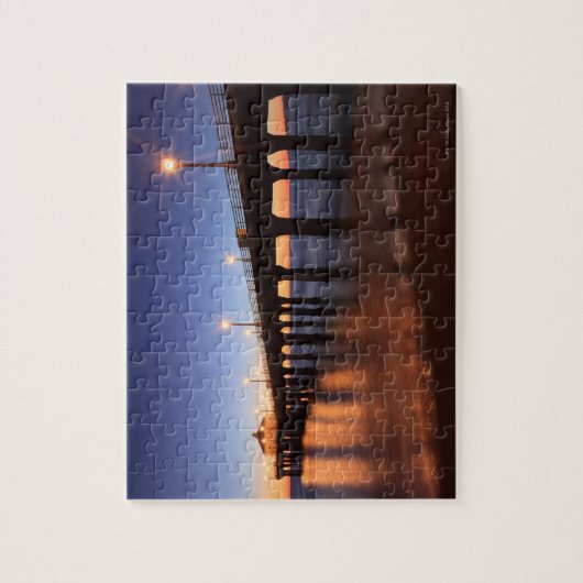 Manhattan Beach Pier bei Sonnenuntergang, Kaliforn Puzzle (Vertikal)