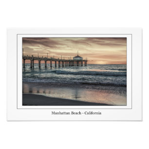 Manhattan Beach Pier bei Sunset Foto Print