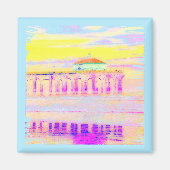 Manhattan Beach Pier California in Pastels Magnet (Vorne)