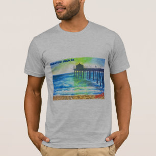 Manhattan Beach Pier Druck T-Shirt