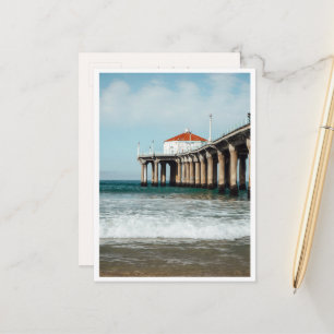 Manhattan Beach Pier Foto Los Angeles Küste Postkarte