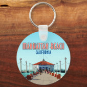Manhattan Beach Pier Los Angeles California Schlüsselanhänger (Vorderseite)