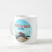 Manhattan Beach Pier Los Angeles Kalifornien Kaffeetasse (Vorderseite Links)