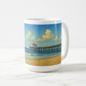 Manhattan Beach Pier mit Rotem Dach Kaffeetasse (VorderseiteRechts)