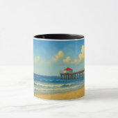 Manhattan Beach Pier mit Rotem Dach Tasse (Zentrum)