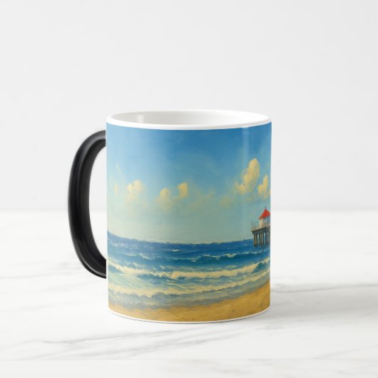 Manhattan Beach Pier mit Rotem Dach Verwandlungstasse (Vorderseite Links)