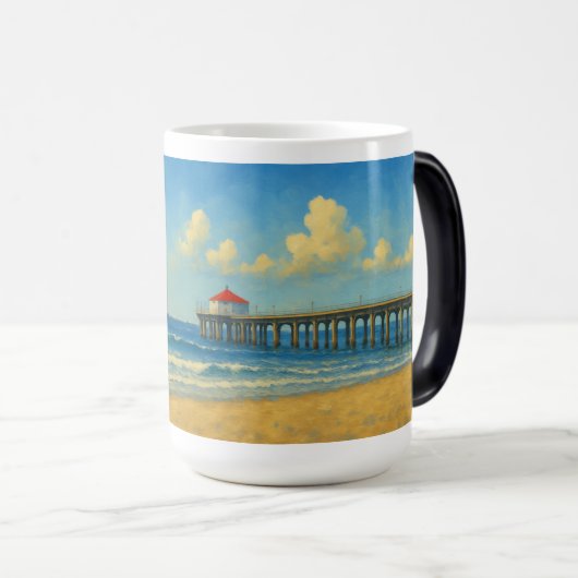 Manhattan Beach Pier mit Rotem Dach Verwandlungstasse (VorderseiteRechts)