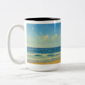 Manhattan Beach Pier mit Rotem Dach Zweifarbige Tasse (Links)