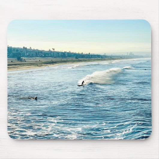 Manhattan Beach Pier Morning Surf - Zen Mouse Pad Mousepad (Vorne)