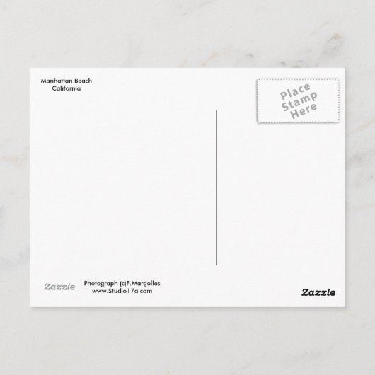 Manhattan Beach Pier Post Card Postkarte (Rückseite)