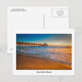 Manhattan Beach Pier Post Card Postkarte (Vorne/Hinten)