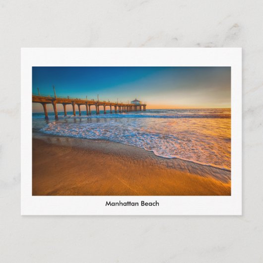 Manhattan Beach Pier Post Card Postkarte (Vorderseite)