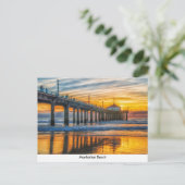 Manhattan Beach Pier Post Card Postkarte (Stehend Vorderseite)