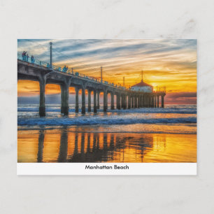 Manhattan Beach Pier Post Card Postkarte
