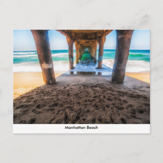 Manhattan Beach Pier Post Card Postkarte (Vorderseite)