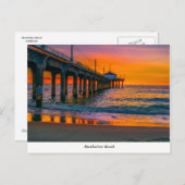 Manhattan Beach Pier Postcard Postkarte (Vorne/Hinten)