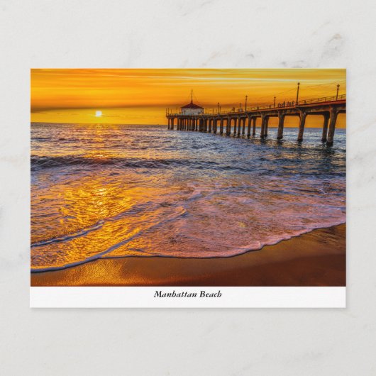 Manhattan Beach Pier Postcard Postkarte (Vorderseite)