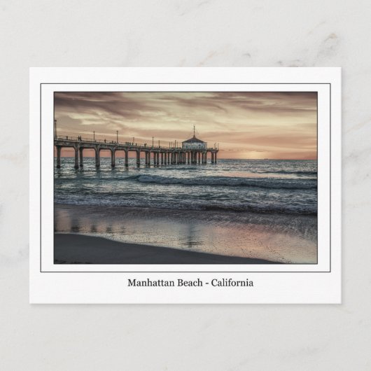 Manhattan Beach Pier Postcard Postkarte (Vorderseite)